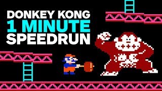 Original Donkey Kong Finished In 1 Minute Speedrun [upl. by River948]