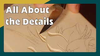 Creating Depth and Detail in Chip Carving  CARVESHARE [upl. by Tserof]