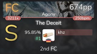 773⭐ khz  Fleshgod Apocalypse  The Deceit Agony 9585 1 674pp FC  osu [upl. by Wooldridge898]