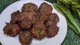 crispy pakora recipe rai shak pakora recipe pakora recipe [upl. by Idonah265]