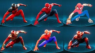 SpiderMan Ps4  All 38 Suits Showcase Including all 10 DLC Suits [upl. by Yellah75]