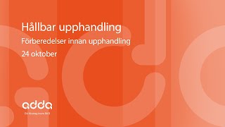 Hållbar upphandling del två [upl. by Yecad]