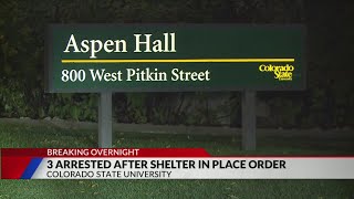 3 arrested after shelterinplace at Colorado State University [upl. by Ahsias]