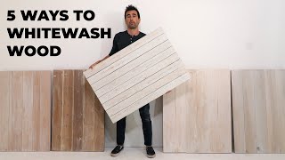 5 DIY White Wash Finishes for Wood [upl. by Kozloski]