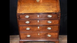 Antique Mahogany Georgian Bureau Desk [upl. by Robena]