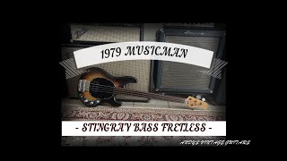 1979 MUSICMAN STINGRAY FRETLESS BASS  PINO PALLADINO  Andys Vintage Guitars [upl. by Nonnahc]