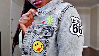 HOW TO DIY Patch Denim Jacket EASY amp Inexpensive [upl. by Penrod]