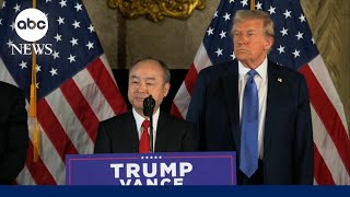 Trump announces SoftBank will make 100 billion investment in the US [upl. by Leribag]