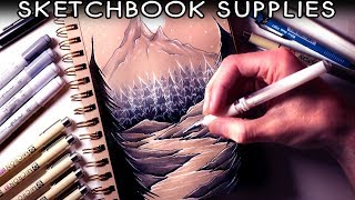 MY SKETCHBOOK SUPPLIES [upl. by Karrah]