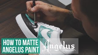 Custom Nike Air Force 1  How to Matte Angelus Paint [upl. by Notfol109]