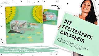 Freizeitpark Gutschein basteln  DIY Freizeitpark Geschenk Explosionsbox  minipresents [upl. by Jc]