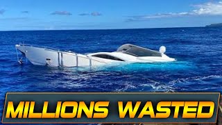 RICH IDIOT SINKS HIS 145 MILLION YACHT  HAULOVER INLET BOATS  BOAT ZONE [upl. by Tioneb]