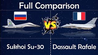 Sukhoi Su30 vs Dassault Rafale  Full Comparison of 🇷🇺 Sukhoi Fighter Jet vs 🇫🇷 Rafale Fighter Jet [upl. by Gilus600]