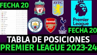 TABLA DE POSICIONES DE LA PREMIER LEAGUE  RESULTADOS Y TABLA PREMIER LEAGUE 2023 FECHA 20 HOY [upl. by Fletcher471]