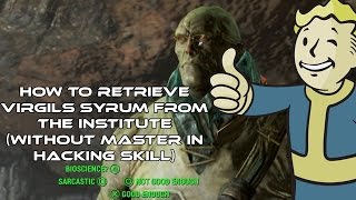 Fallout 4 How To Find Virgils Serum Without Master Hacking Secret Passage [upl. by Anert]