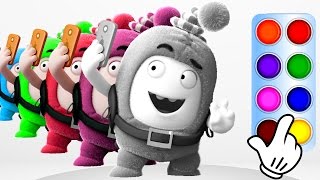 Learn Colors with Oddbods Newt  Learning Color Compilation for Baby Toddlers Kids and Children [upl. by Atnohs36]