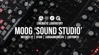 Moog Sound Studio  Labyrinth DFAM Subharmonicon amp Mother32 [upl. by Aldo]