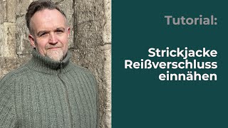 Tutorial Reißverschluß in eine Strickjacke einnähen [upl. by Devad]