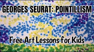 SIMPLE POINTILLISM PAINTING  GEORGES SEURAT [upl. by Vladamar452]