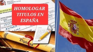 Cómo HOMOLOGAR tus estudios en España cómo inmigrante ¡COMO YO [upl. by Asillim650]