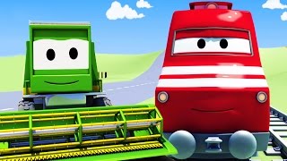 Troy le Train et la Moissonneuse batteuse à Car City  Dessin animés pour enfants [upl. by Roos443]