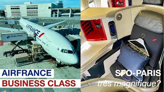 Air France Business Class  San Francisco  Paris  Air France Business Class 777300 [upl. by Llemhar]