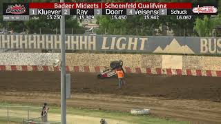 HIGHLIGHT  Badger Midgets  Davey Ray FLIPS HARD at Angell Park Speedway 6423 [upl. by Aissac383]