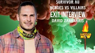 David Zaharakis Exit Interview Survivor AU Heroes vs Villains [upl. by Shel733]