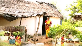 Pachimirchi Pappu Kakarakaya Fry White Rice  Dal Bitter Gourd Fry  Traditional Village Cooking [upl. by Odlaner]