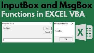 HOW TO USE The InputBox and MsgBox Functions  EXCEL VBA [upl. by Yatnahc]