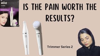 Epilator Review amp Demo  BRAUN Face 810 Facial Epilator and Cleanser  How to Use honestreview [upl. by Hemminger]