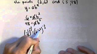 Finding an Exponential Function Through 2 Points [upl. by Artair]