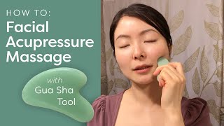 How To Facial Acupressure Massage With Gua Sha Tool  Benefits  Technique  FOLLOW ALONG ♡ Lémore ♡ [upl. by Nivrag]