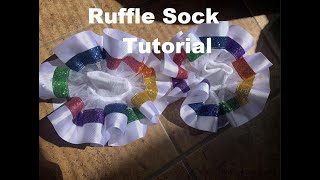 Multi Colored Ruffle Sock Tutorial [upl. by Ellehcam]