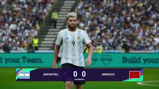 PES 2021 Gameplay  Argentina vs Morocco  2024 [upl. by Karlens]