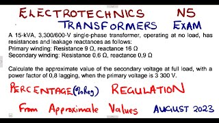 Electrotechnics N5 Voltage Regulation November 2023 mathszoneafricanmotives mathswithadmirelightone [upl. by Nalod]