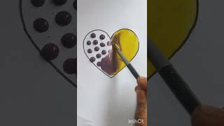 Gray and purple colour mixing in satisfying heart heart yellow graytrending [upl. by Worlock240]