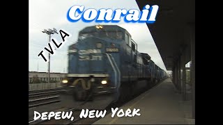 Conrail TVLA westbound at Depew New York Date 51599 Time 730 pm [upl. by Nomyar]