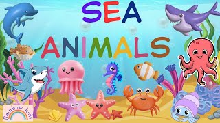 Sea Animals for kids  Aquatic Animals Names and videos English Vocabulary [upl. by Zedecrem]