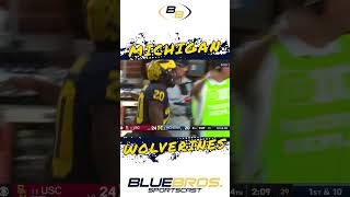 Kalel Mullings HUGE 63 yard fun Michigan vs USC [upl. by Sybley620]