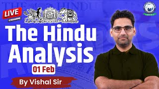 The Hindu Analysis  The Hindu Analysis for All Banking Exams  1 February  By Vishal Sir kgs [upl. by Kimberlyn]