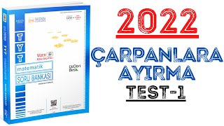 2022345 TYT MATEMATİK  ÇARPANLARA AYIRMA TEST1  yks2022 tyt2022 2022tayfa 345 [upl. by Chic448]