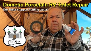 Our Toilet was leaking Dometic Porcelain RV Toilet seal replacement [upl. by Cykana55]