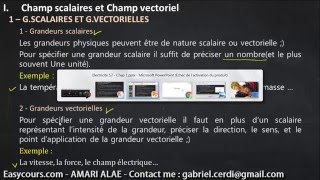 2  Grandeur Scalaire et Vectorielle  Electricite SMPC [upl. by Charlena]