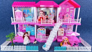 16 Minutes Satisfying with Unboxing Barbie Dream Princess Villa Set，Happy Family Toys Review  ASMR [upl. by Hguh]