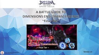 DFFOO GL Dimensions End Transcendence FINAL Overview [upl. by Schuyler]