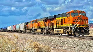 Nonstop BNSF Transcon Action at Historic Fort Wingate NM March 2024 [upl. by Nahtnaoj]