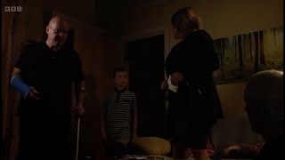 Eastenders Sharon wants Phil and Denny to go in kitchen to protect Gavin from Phil scene [upl. by Annerahs]