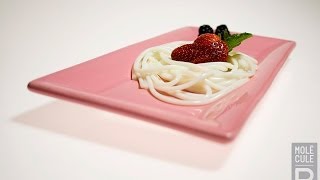 Molecular Gastronomy  White Chocolate Spaghetti Recipe [upl. by Atsiuqal830]