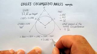 Circles Circumscribed Angle Example [upl. by Margi]